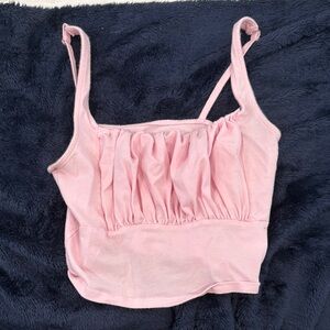 Pink Ruched Women's Top